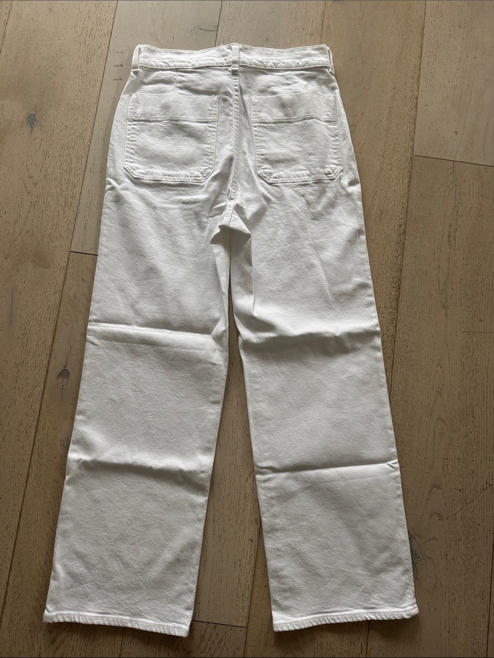 NWT J. Crew Women's White Wide Leg Slim Sailor Jeans Gold Buttons - Picture 7 of 7